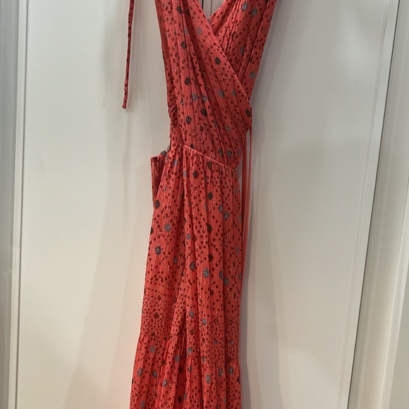 Ulla Johnson Karima Metallic Cutout Maxi Dress in Hibiscus - Picture 6 of 7